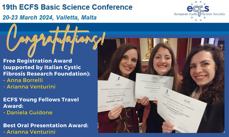 The ECFS Basic Science Conference: A Professional Milestone for Arianna, Anna, and Daniela