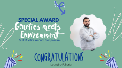 Leandro Raul Soria won the Special Award at SSIEM Annual Meeting!