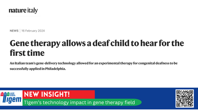 Tigem's gene-delivery technology allowed for an experimental therapy for congenital deafness to be successfully applied in Philadelphia.