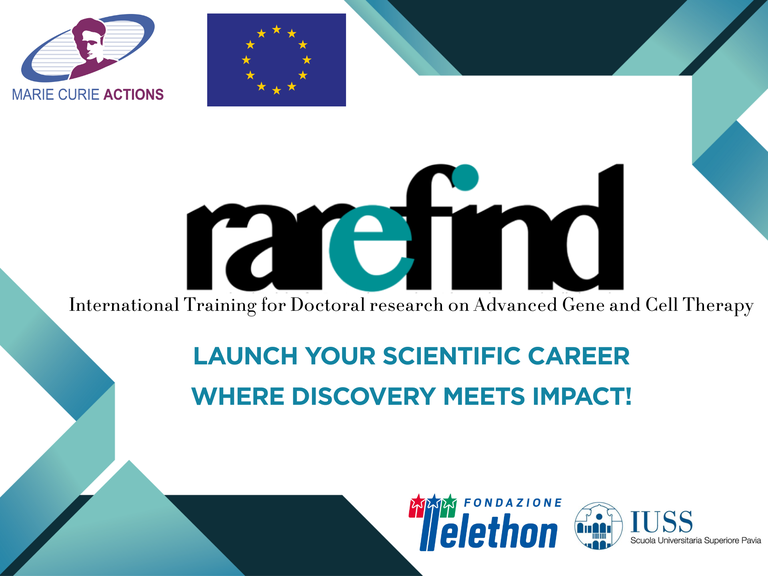 RAREFIND: MSCA-COFUND PhD Programme in Advanced Gene & Cell Therapy (Italy)
