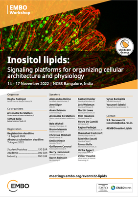 EMBO Workshop. Inositol Lipids: Signaling platforms for organizing cellular architecture and physiology