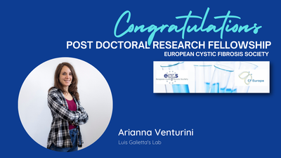 Arianna Venturini won the ECFS PostDoctoral Research Fellowship
