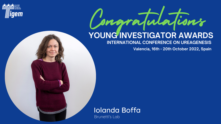 Iolanda Boffa won the Young Investigator Award at the International COnference of Ureagenesis