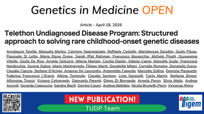 Telethon Undiagnosed Disease Program: Structured approach to solving rare childhood-onset genetic diseases