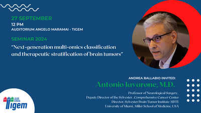 Antonio Iavarone, M.D. - "Next-generation multi-omics classification and therapeutic stratification of brain tumors"