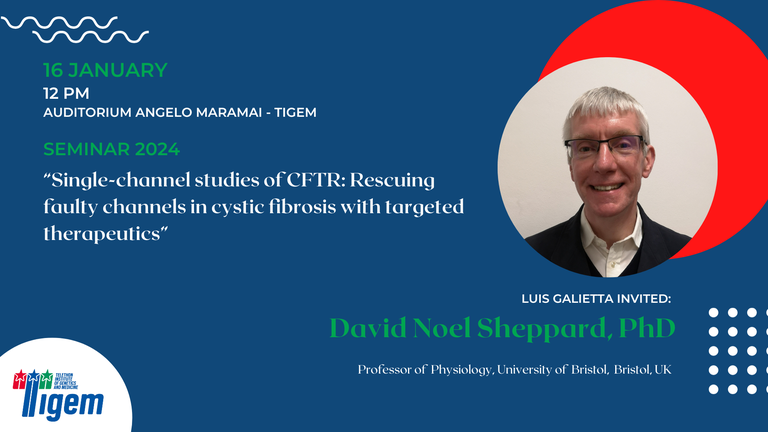 David Noel Sheppard, PhD - “Single-channel studies of CFTR: Rescuing faulty channels in cystic fibrosis with targeted therapeutics”