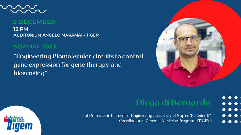 Diego di Bernardo - "Engineering Biomolecular circuits to control gene expression for gene therapy and biosensing"