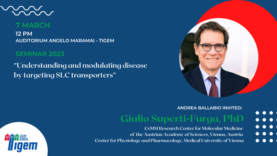 Giulio Superti-Furga, PhD - "Understanding and modulating disease by targeting SLC transporters"