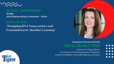 Olivia Merkel, PhD - "Designing RNA Nanocarriers and Formulations by Machine Learning" - (Please note the unusual day)