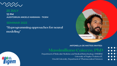 Massimiliano Caiazzo, PhD - "Reprogramming approaches for neural modeling"