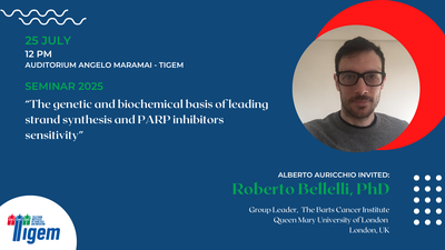 Roberto Bellelli, PhD - "The genetic and biochemical basis of leading strand synthesis and PARP inhibitors sensitivity"