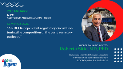 Roberto Sitia, MD, PhD - "A KDELR-dependent regulatory circuit fine-tuning the composition of the early secretory pathway"