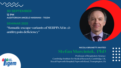 Stefan Marciniak,  PhD - "Somatic escape variants of SERPINA1 in ⍺1-antitrypsin deficiency"