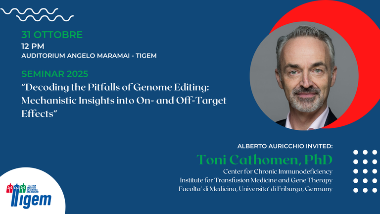 Toni Cathomen, PhD - "Decoding the Pitfalls of Genome Editing: Mechanistic Insights into On- and Off-Target Effects"