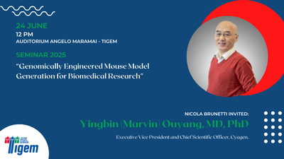 Yingbin (Marvin) Ouyang, MD, PhD - "Genomically Engineered Mouse Model Generation for Biomedical Research"