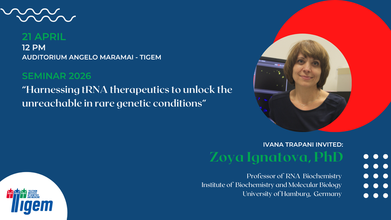 Zoya Ignatova, PhD - "Harnessing tRNA therapeutics to unlock the unreachable in rare genetic conditions"